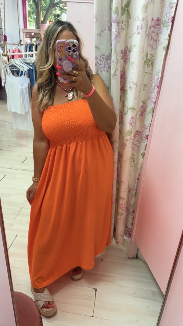 Vestido naranja fluor - Imagen 2
