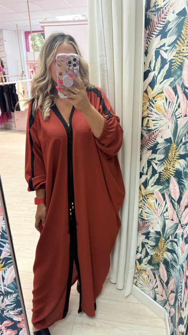 Vestido capa teja - Imagen 4