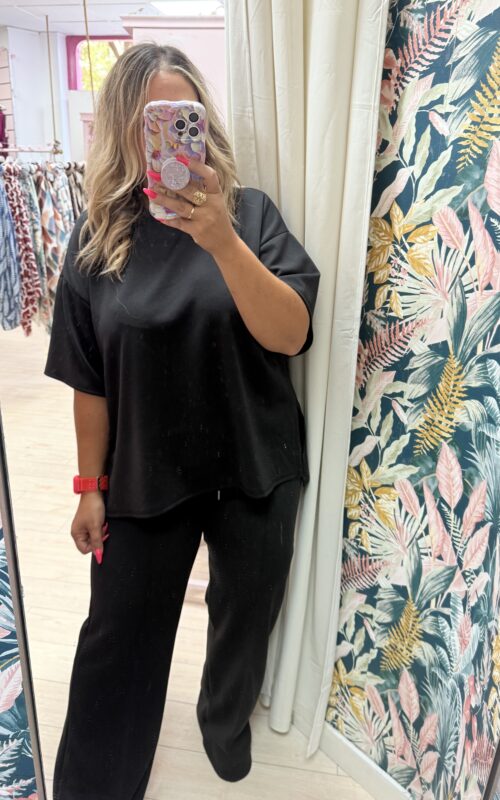 Conjunto neopreno manga corta negro