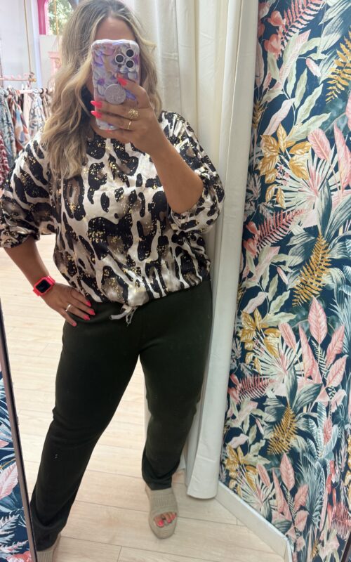 Pantalon super elastico antelina suave