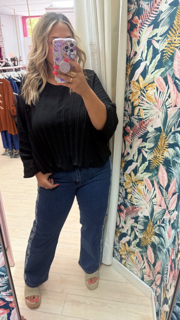 Pantalon vaquero cenefa grande - Imagen 3
