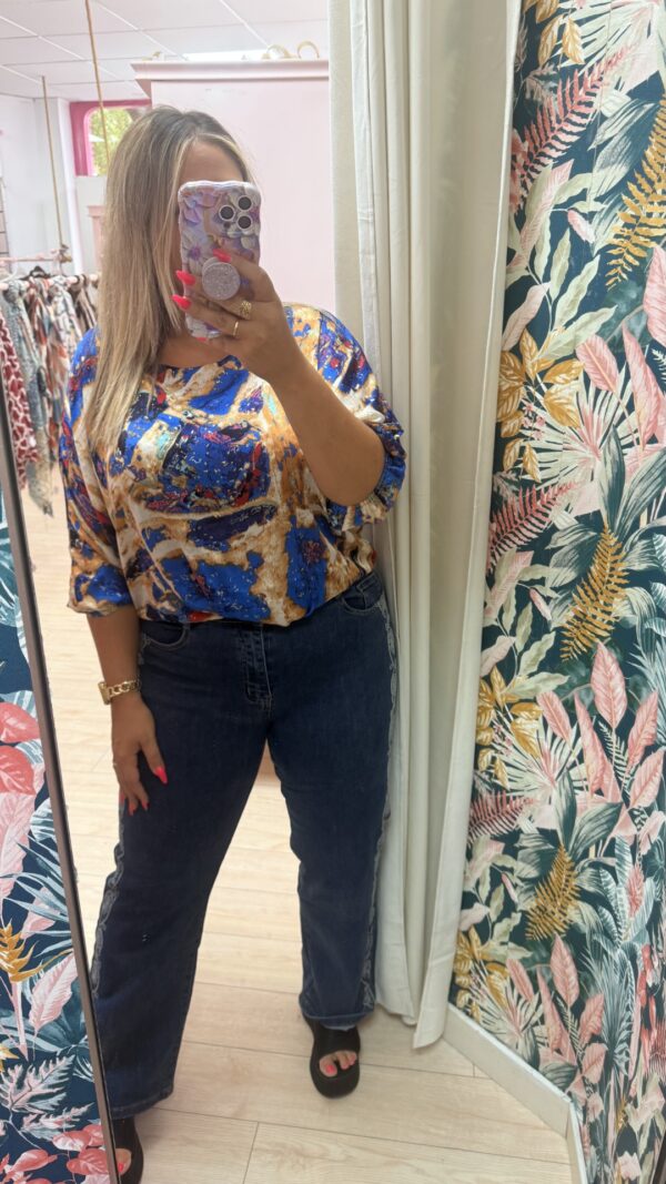 Blusa gasa azul - Imagen 3