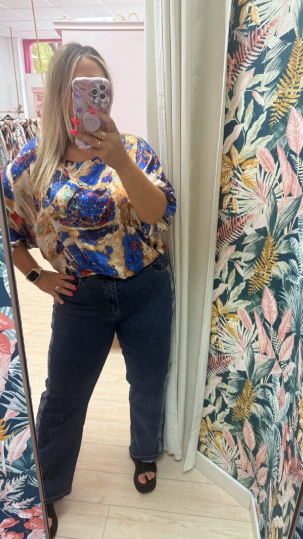 Blusa gasa azul - Imagen 4