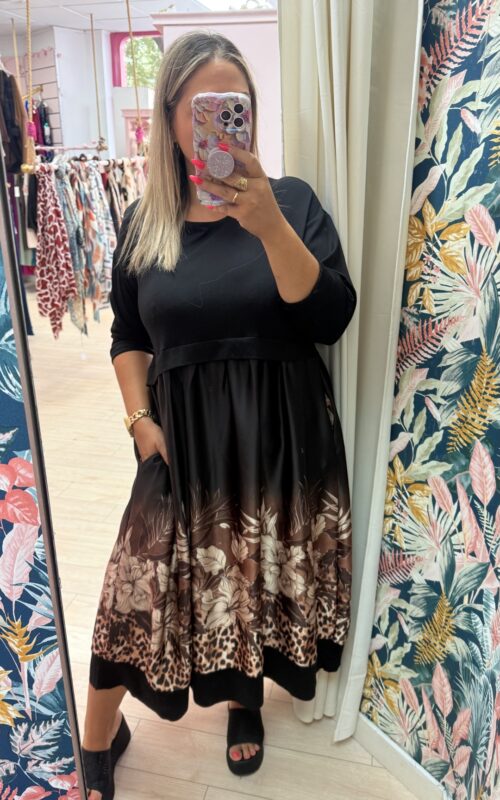 Vestido sudadera flores