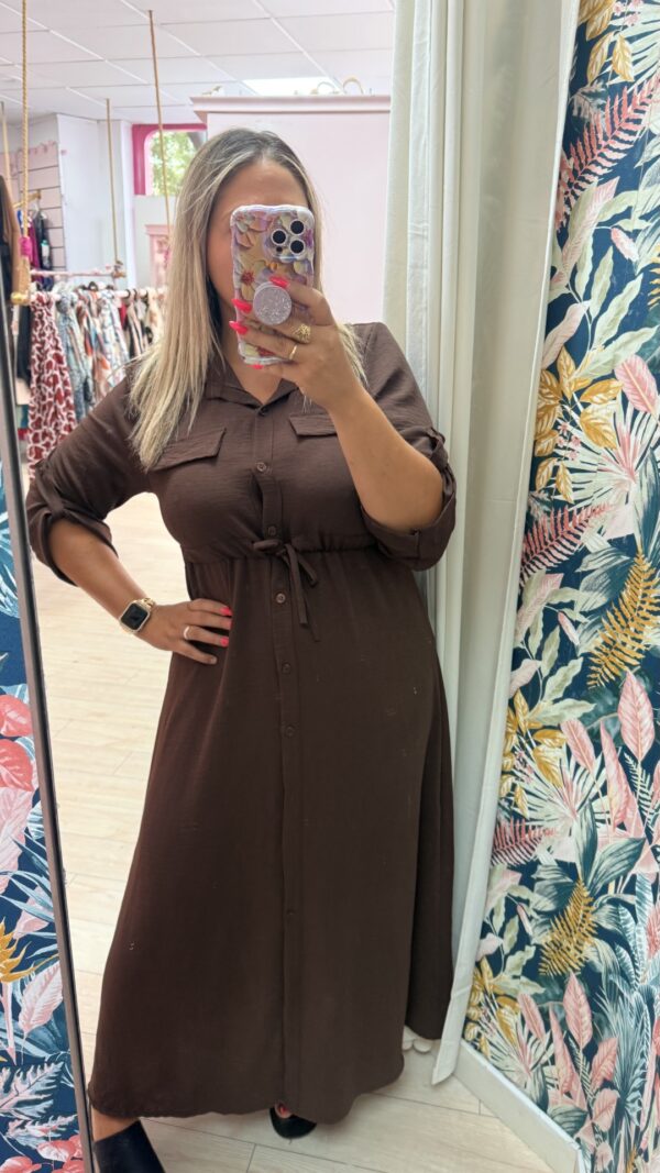 Vestido camisero botones - Imagen 4