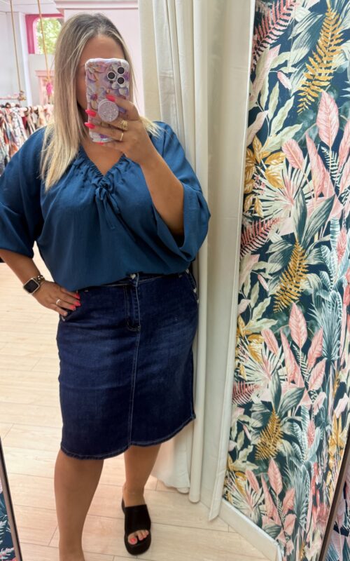 Blusa ancha rizo pecho