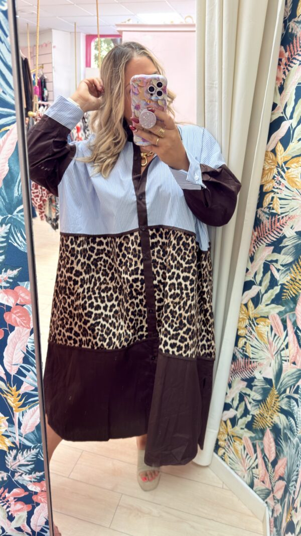 Vestido camisero triestampado - Imagen 2