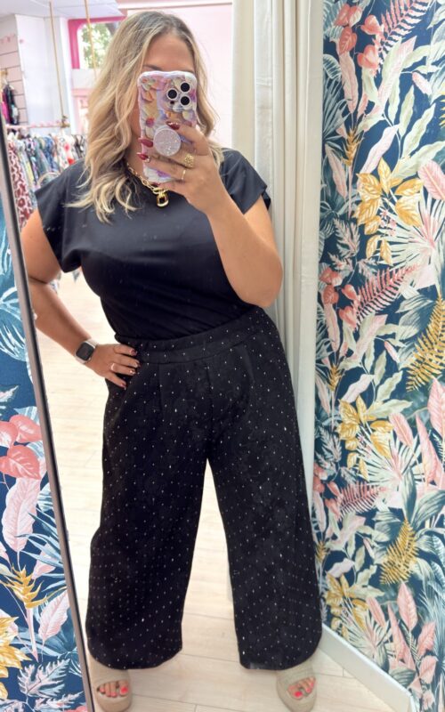 Pantalon glitter acolchado