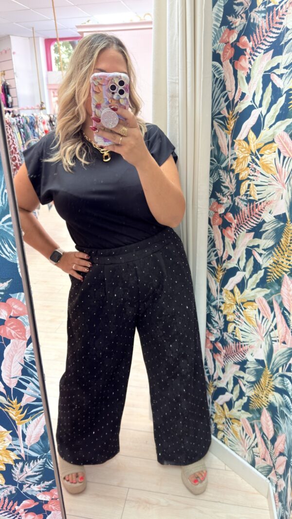 Pantalon glitter acolchado