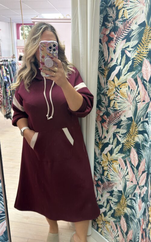 Vestido sudadera evase