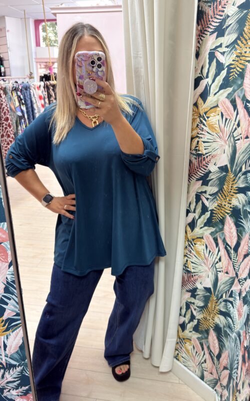 Camiseta licra fria azul