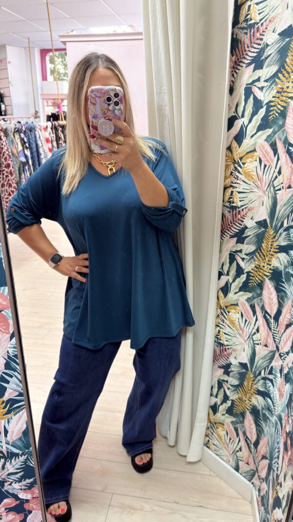 Camiseta licra fria azul
