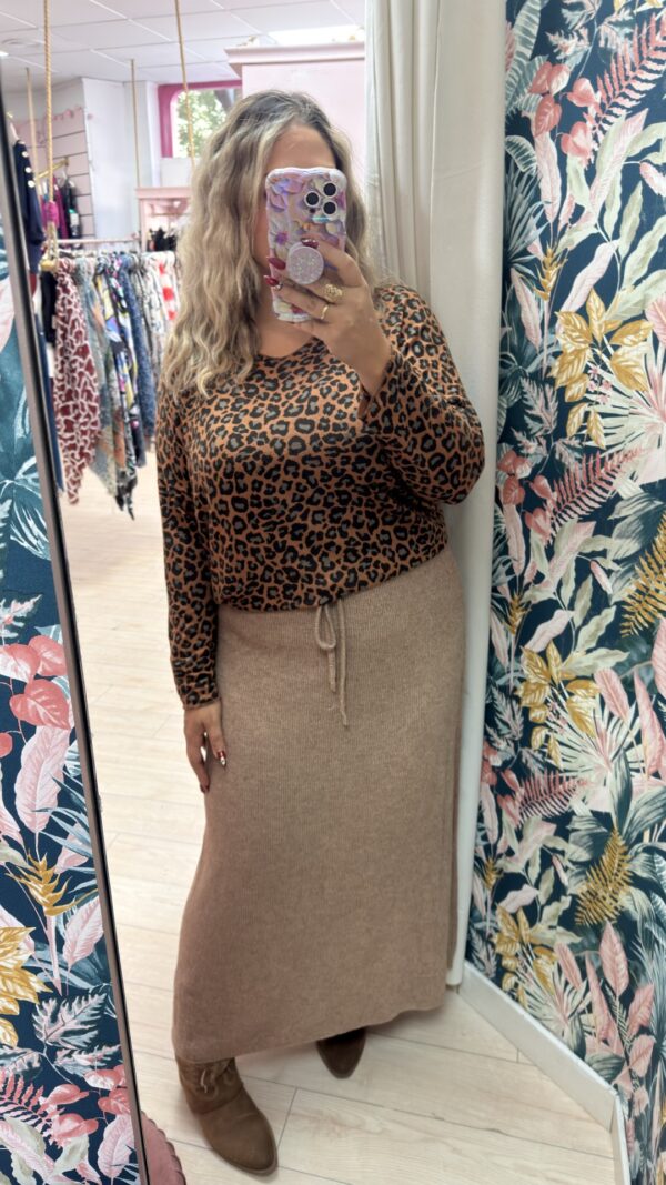 Camiseta leopardo marron