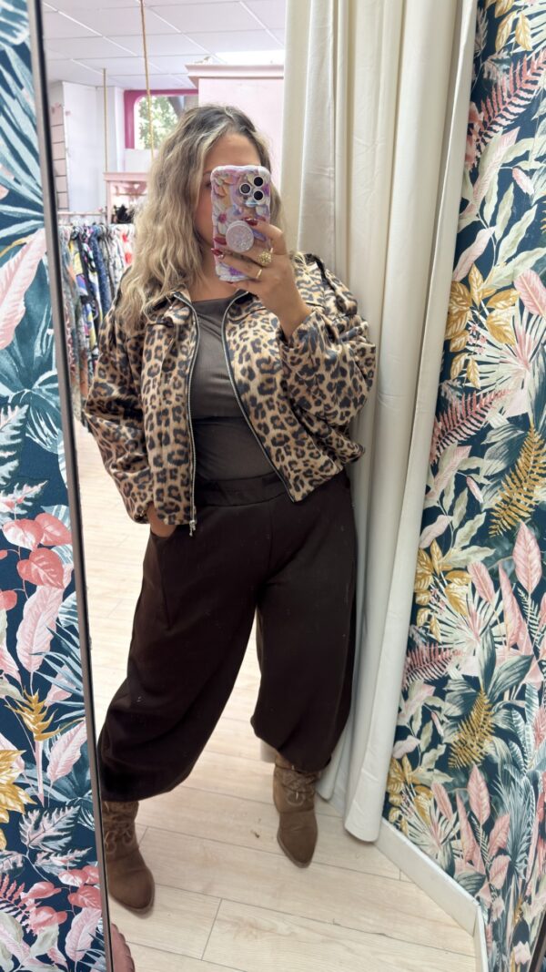 Chaqueta abullonada leopardo - Imagen 2