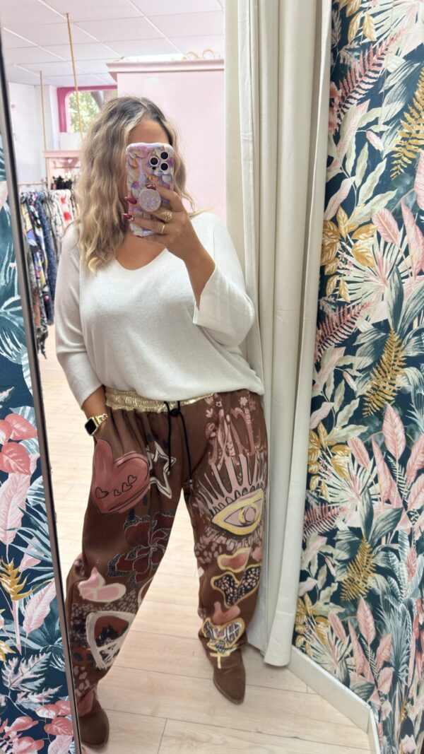 Conjunto ante estampado marron - Imagen 4