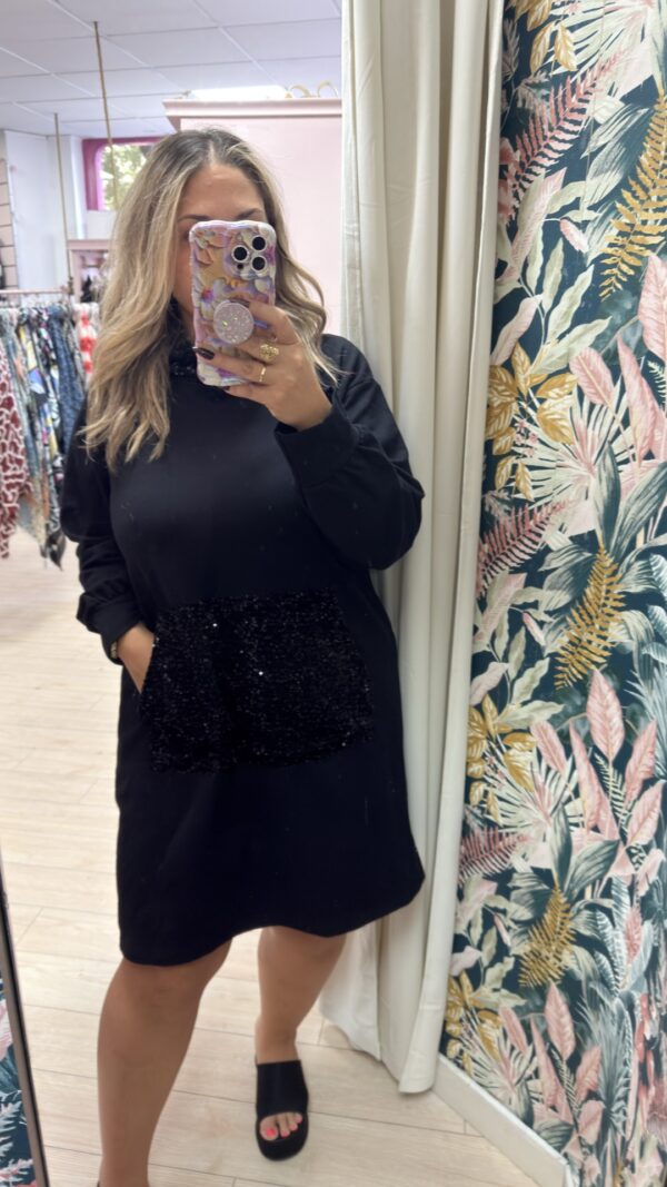 Vestido bolsillo y capucha sudadera - Imagen 5