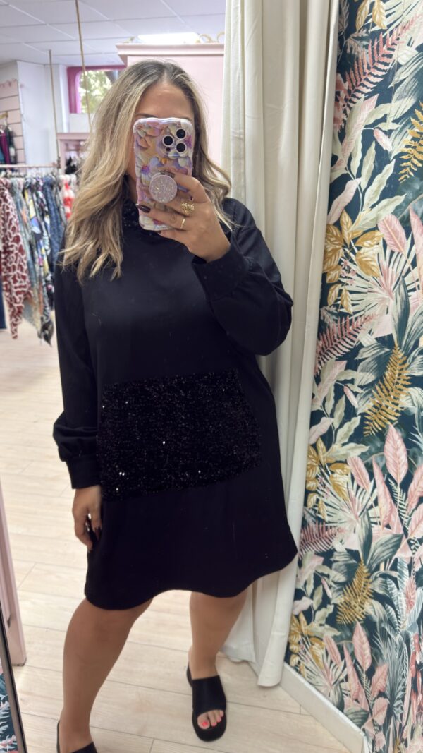 Vestido bolsillo y capucha sudadera - Imagen 3