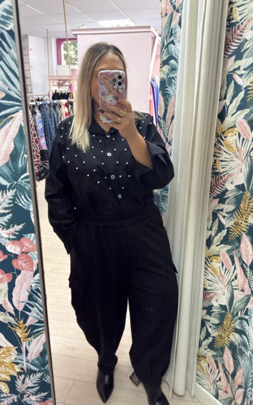 Pantalon ancho bolsillos