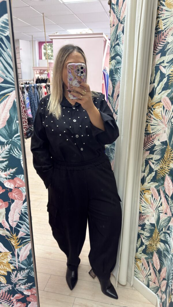 Pantalon ancho bolsillos