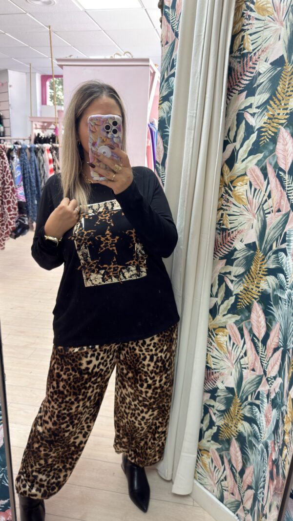 Camiseta estrellas leopardo - Imagen 2
