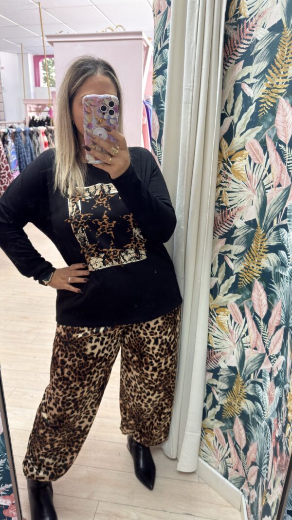 Camiseta estrellas leopardo