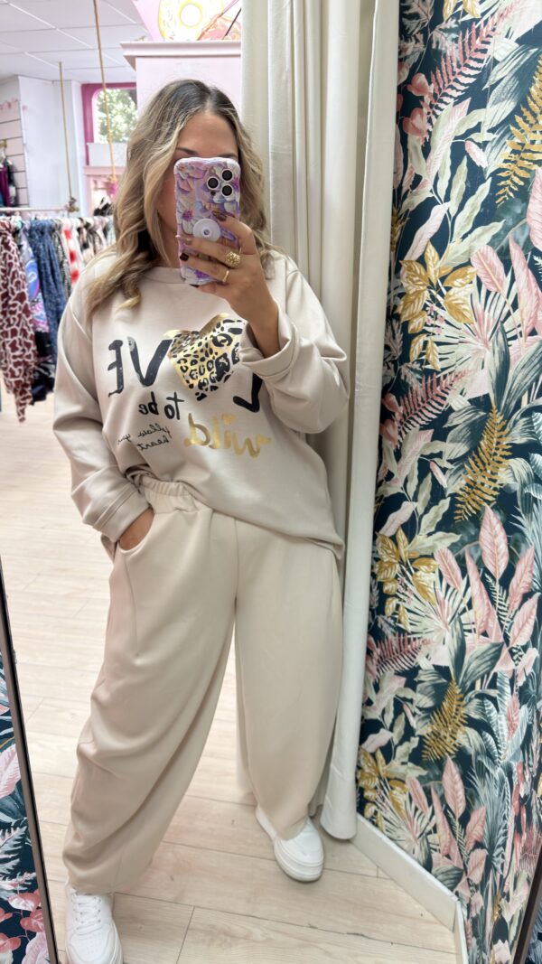 Pantalon bombacho beige