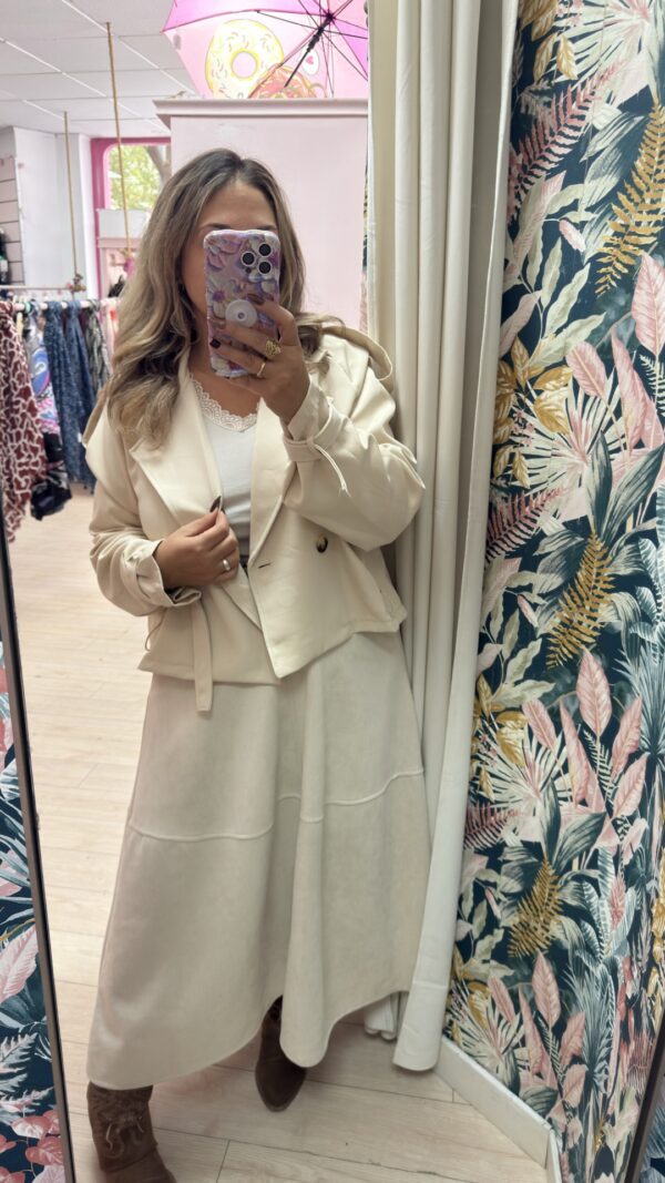 Gabardina corta tela - Imagen 3