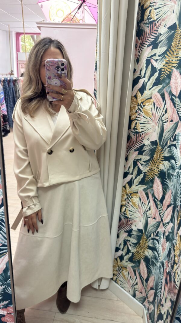 Gabardina corta tela - Imagen 2