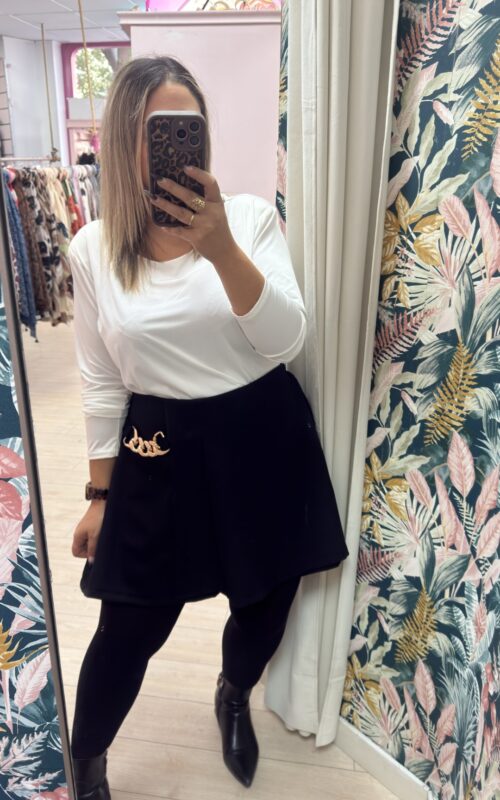 Falda pantalon hebilla