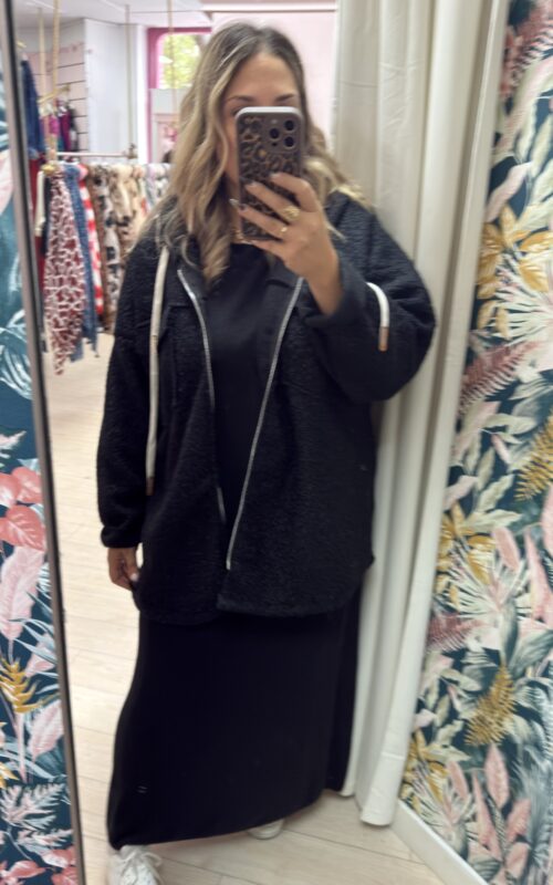 Chaqueta borrego negro