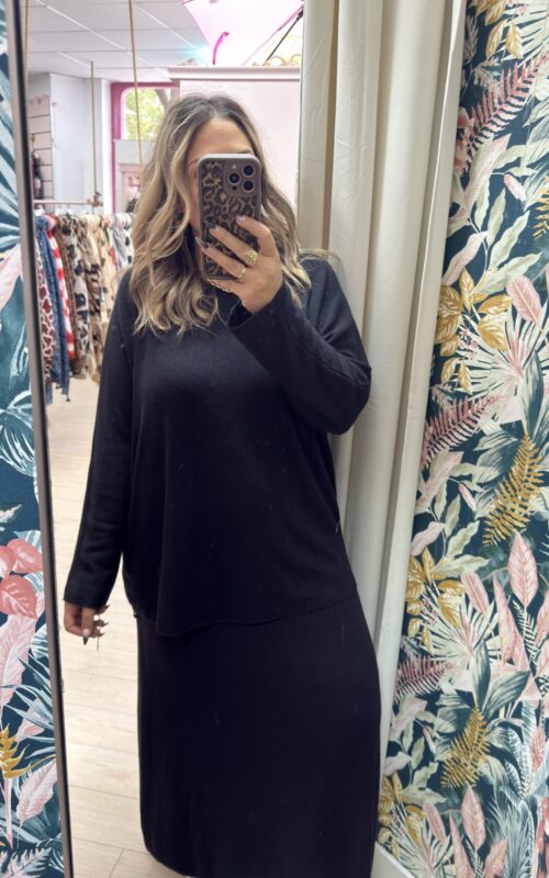 Conjunto falda negro