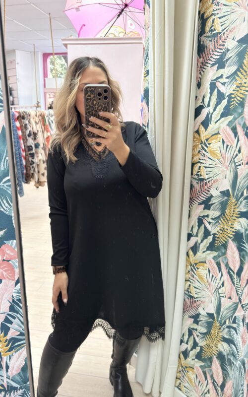 Vestido cuello lencero