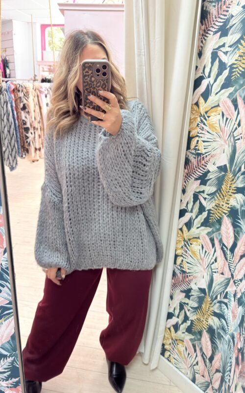 Jersey lana suave gris