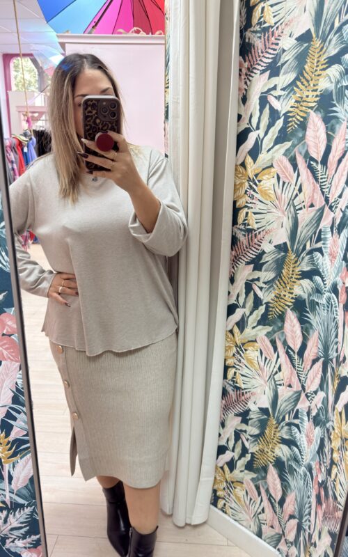 Jersey básico beige