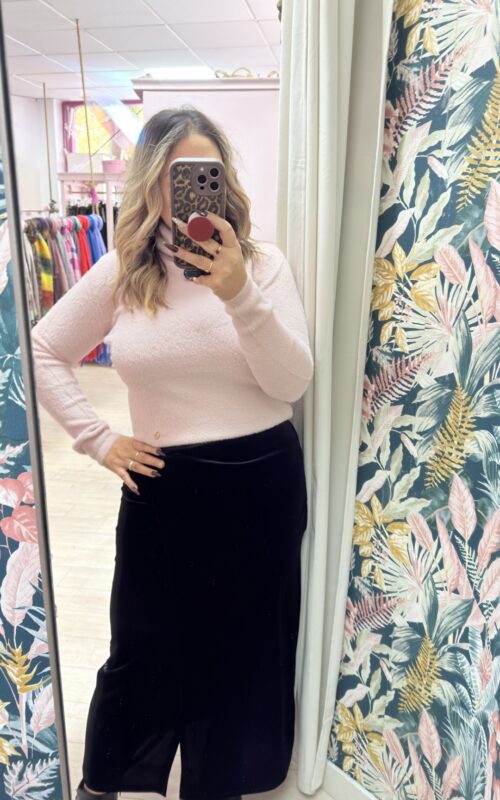 Falda terciopelo larga