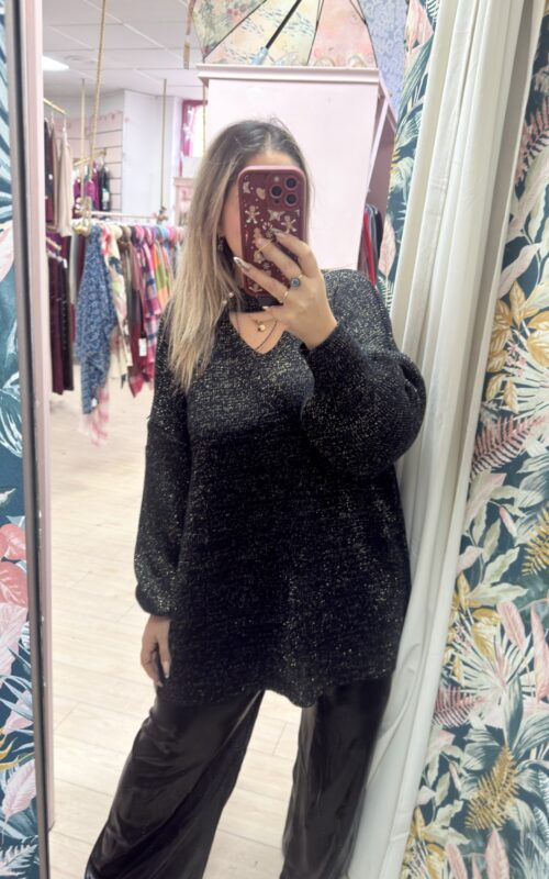 Jersey cuello perla marino