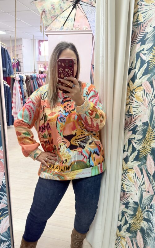 Sudadera felpa tigre