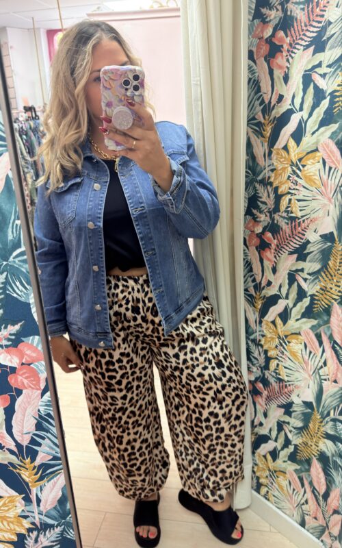 Pantalon bombacho leopardo