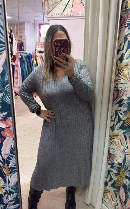 Vestido canale gris