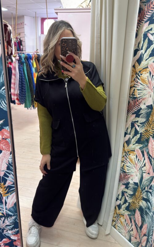 Pantalon bolsillos negro