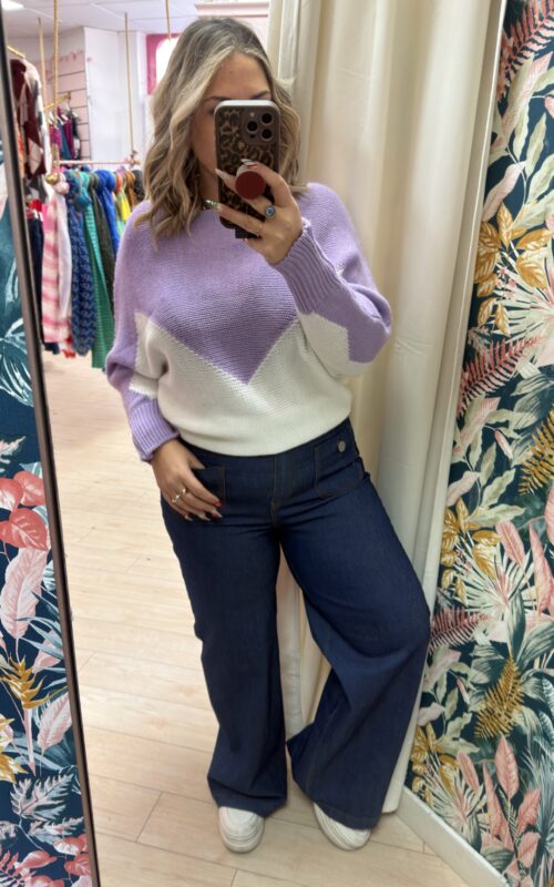 Jersey dos colores lila