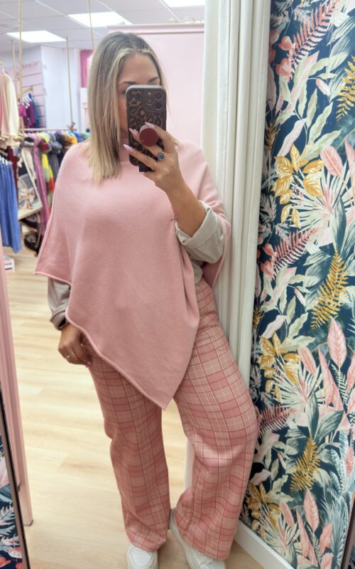 Capa rosa lana suave