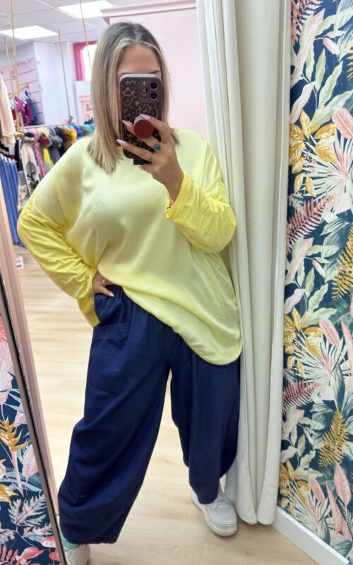 Vaquero bombacho bolsillos plus