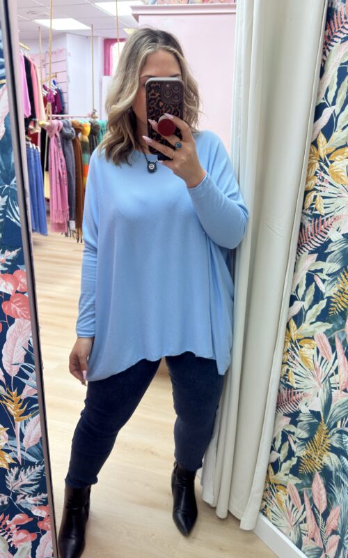 Jersey oversize celeste