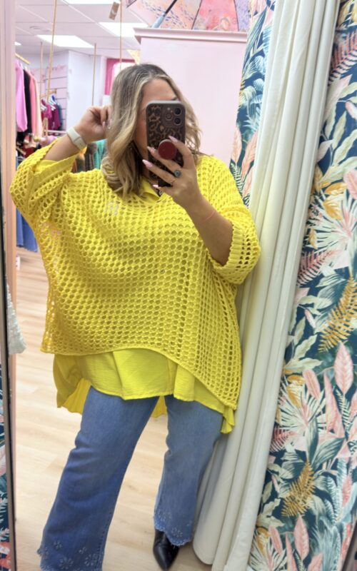 Jersey hilo perforado amarillo