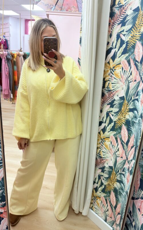 Jersey cremallera suave amarillo