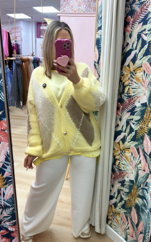 Rebeca rombos amarillo