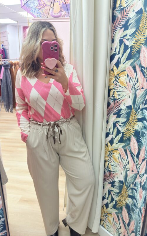 Pantalon lazada traje beige