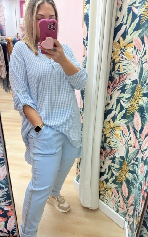 Pantalon lateral brillo