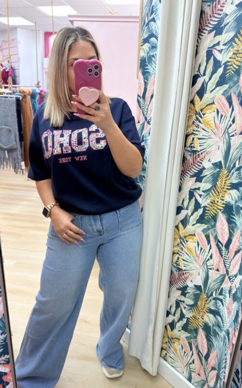 Sudadera manga corta soho marino